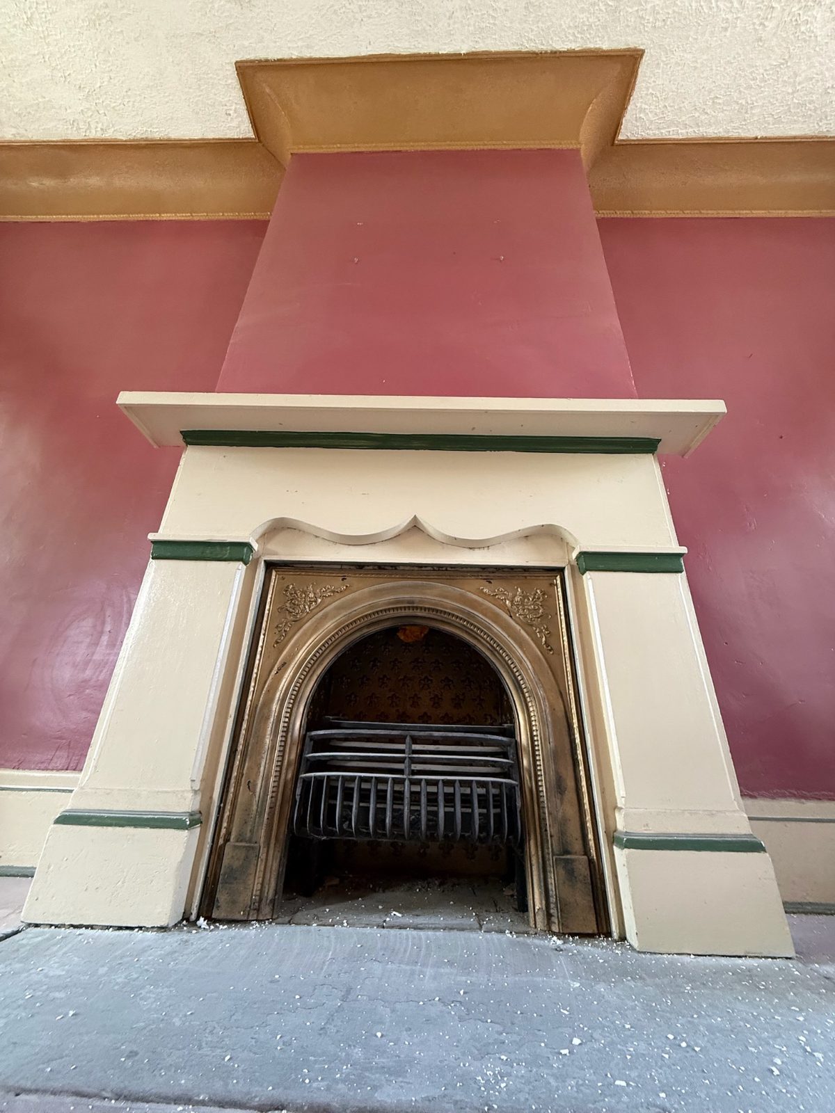 A fireplace