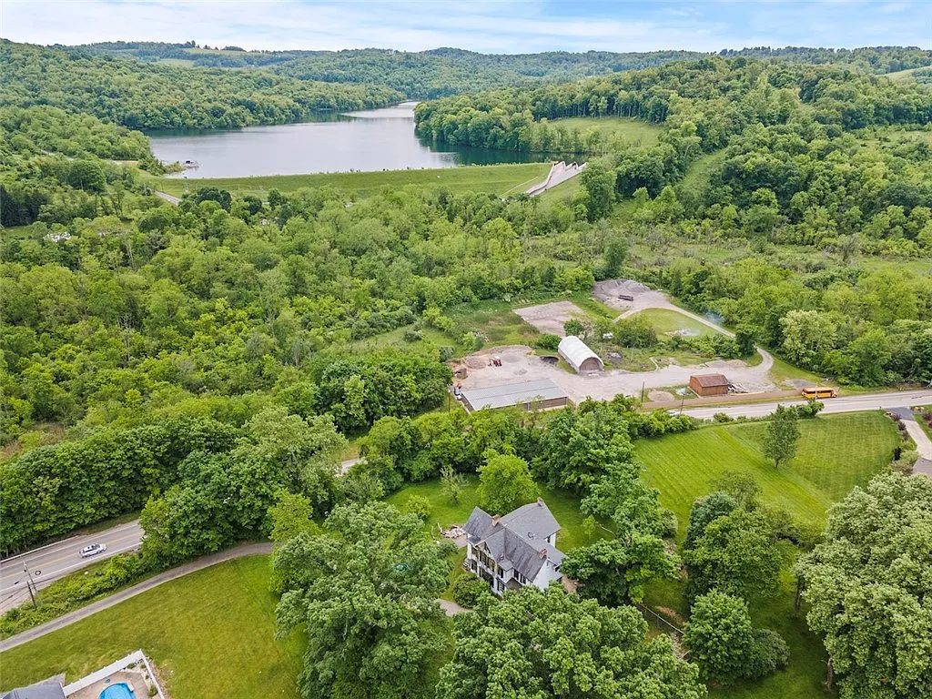 Aerial — property & lake